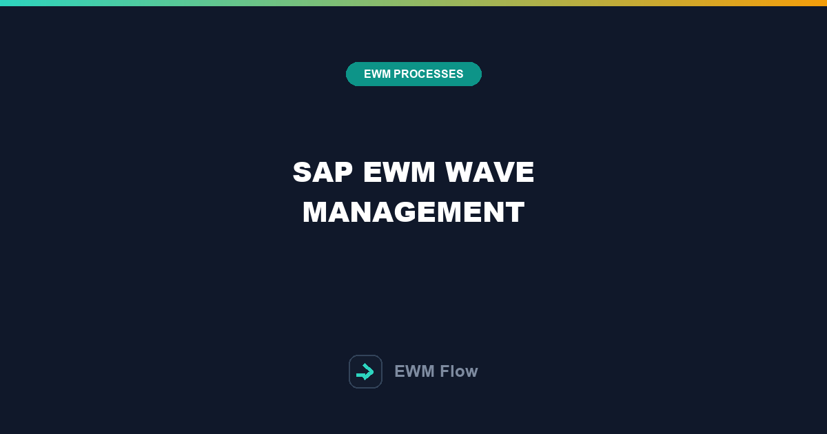 SAP EWM WAVE MANAGEMENT