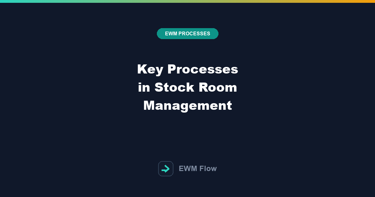 Key Processes in Stock Room Management